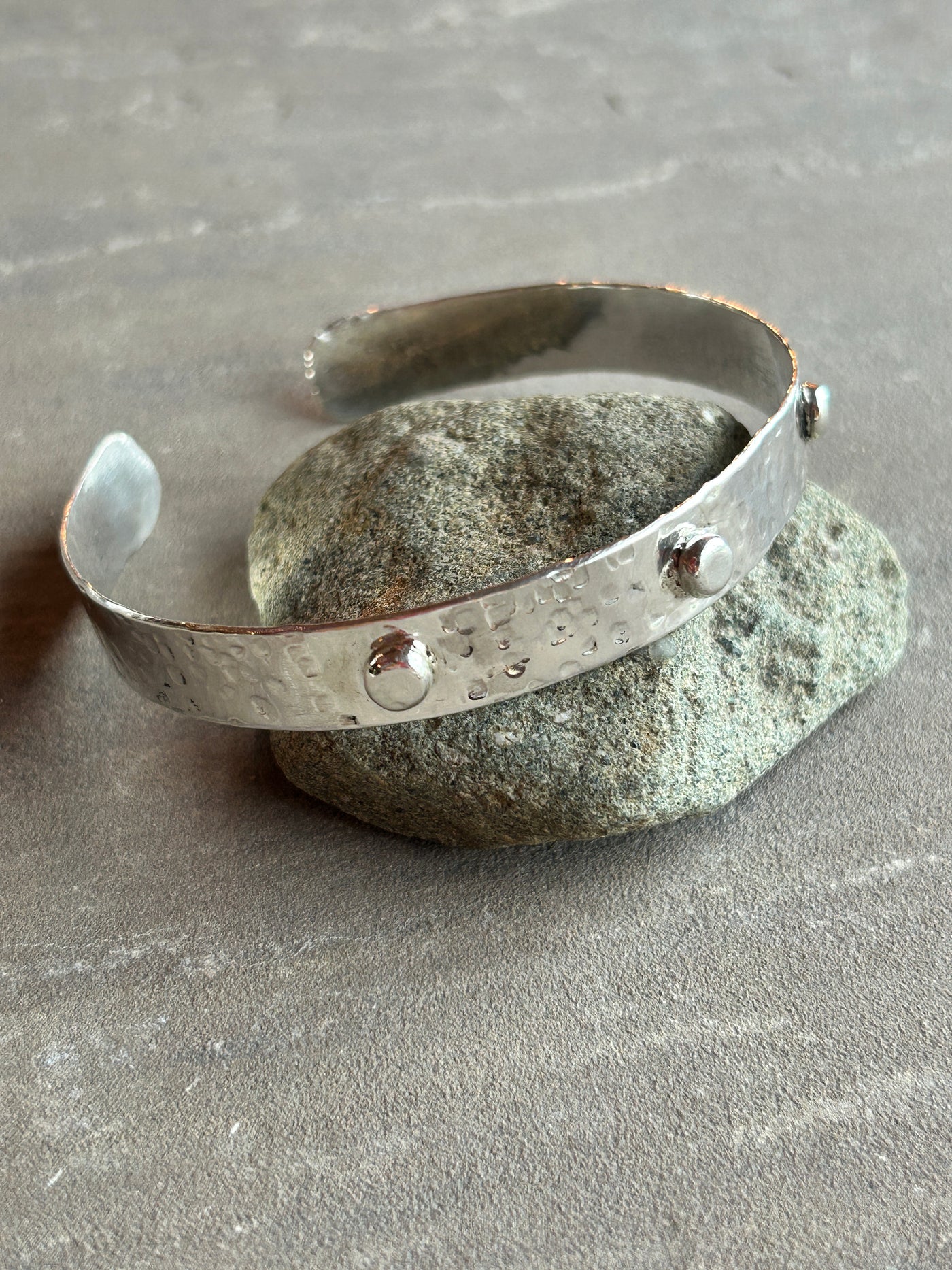 Chunky Hammered Torque Bangle