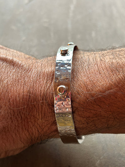 Chunky Hammered Torque Bangle