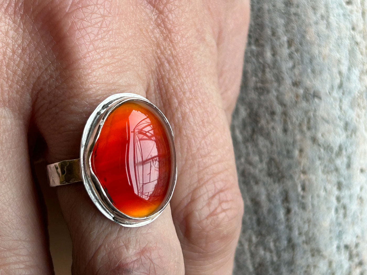 Carnelian Statement Ring