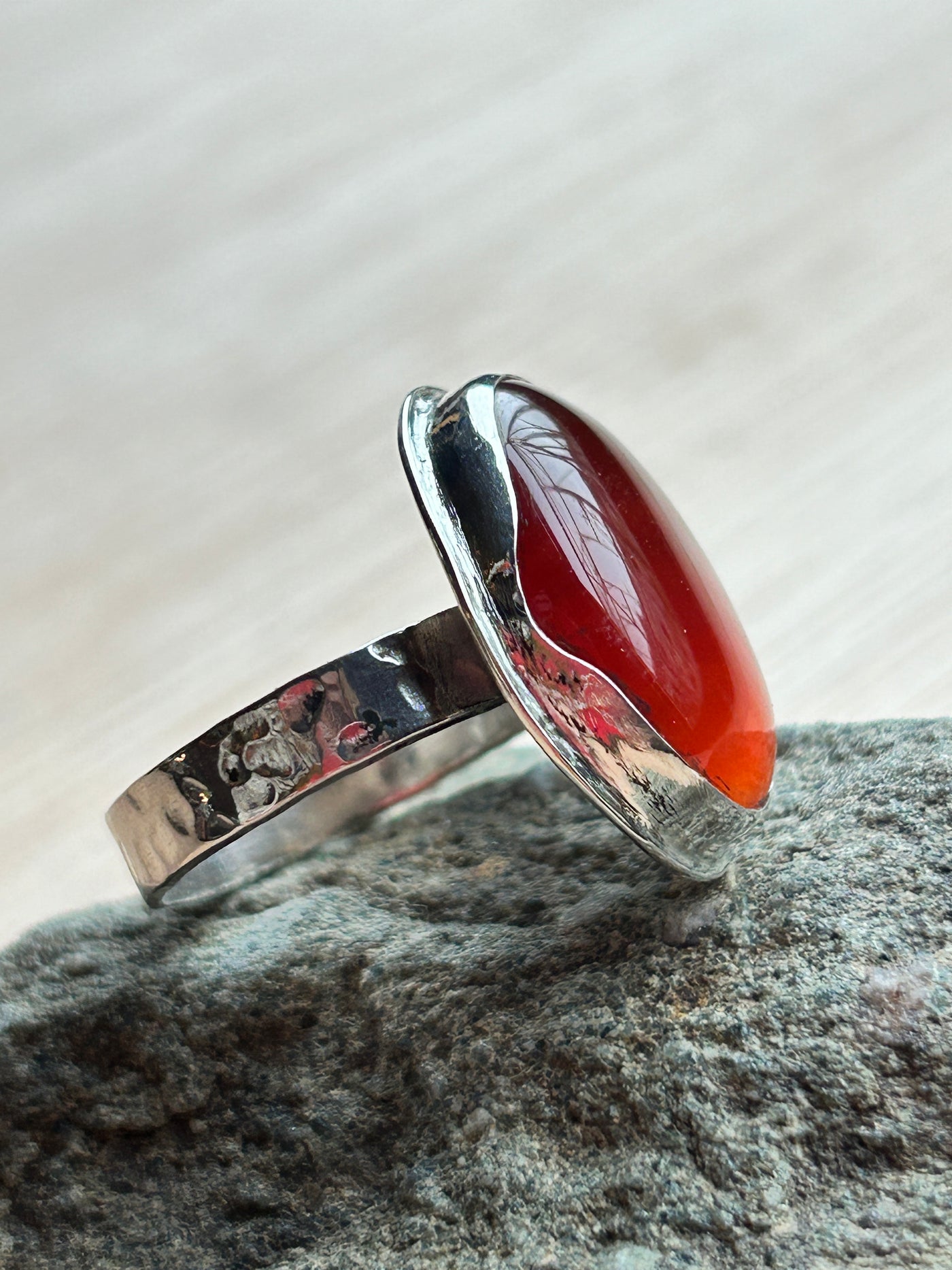 Carnelian Statement Ring