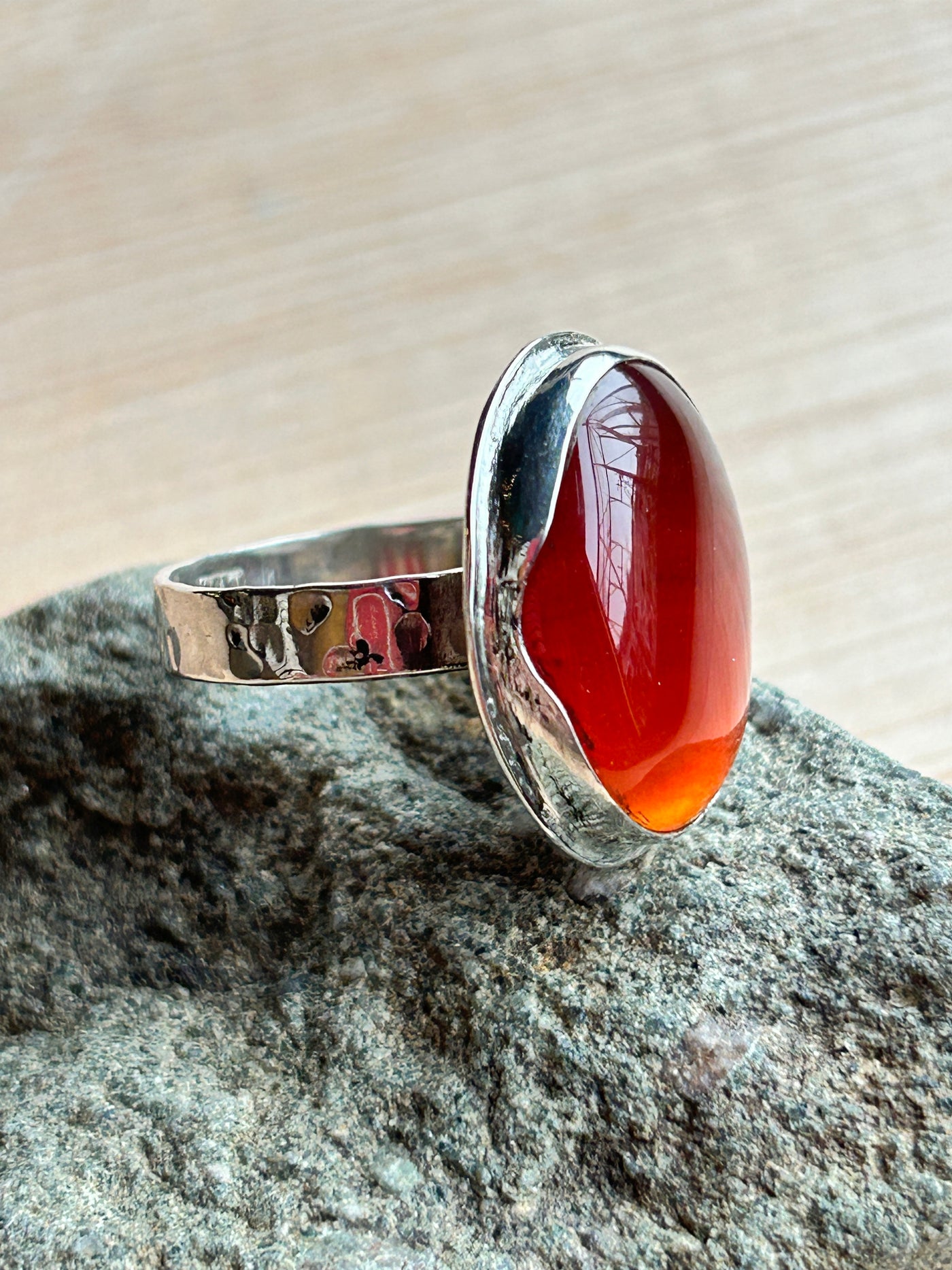 Carnelian Statement Ring