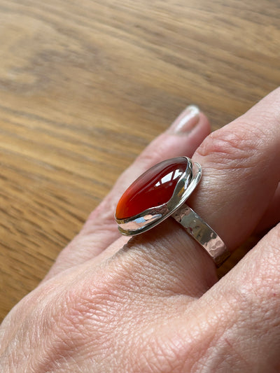 Carnelian Statement Ring