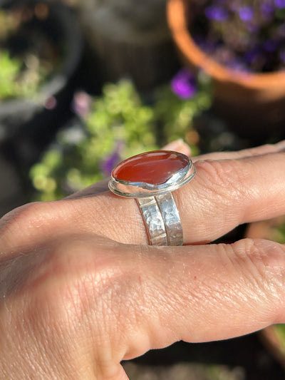 Carnelian Statement ring bundle