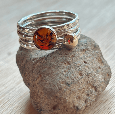 Amber & Bauble Ring Bundle - LaVidaLoca Jewellery
