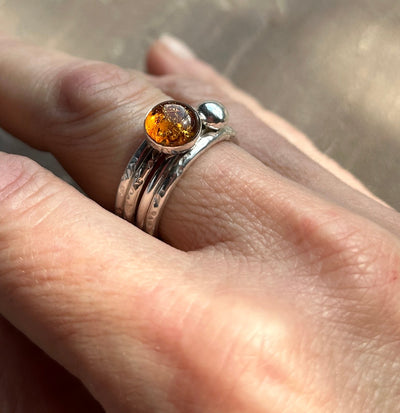 Amber & Bauble Ring Bundle - LaVidaLoca Jewellery