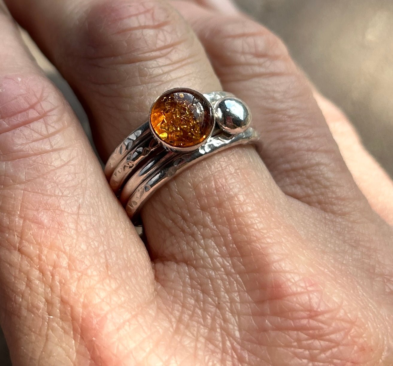 Amber & Bauble Ring Bundle - LaVidaLoca Jewellery