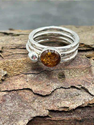 Amber & Bauble Ring Bundle - LaVidaLoca Jewellery