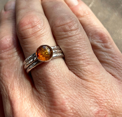 Amber Stacking Ring Bundle - LaVidaLoca Jewellery