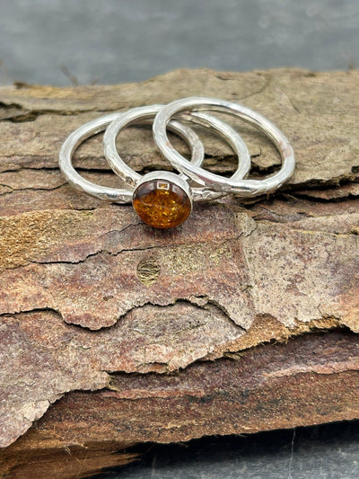 Amber Stacking Ring Bundle - LaVidaLoca Jewellery