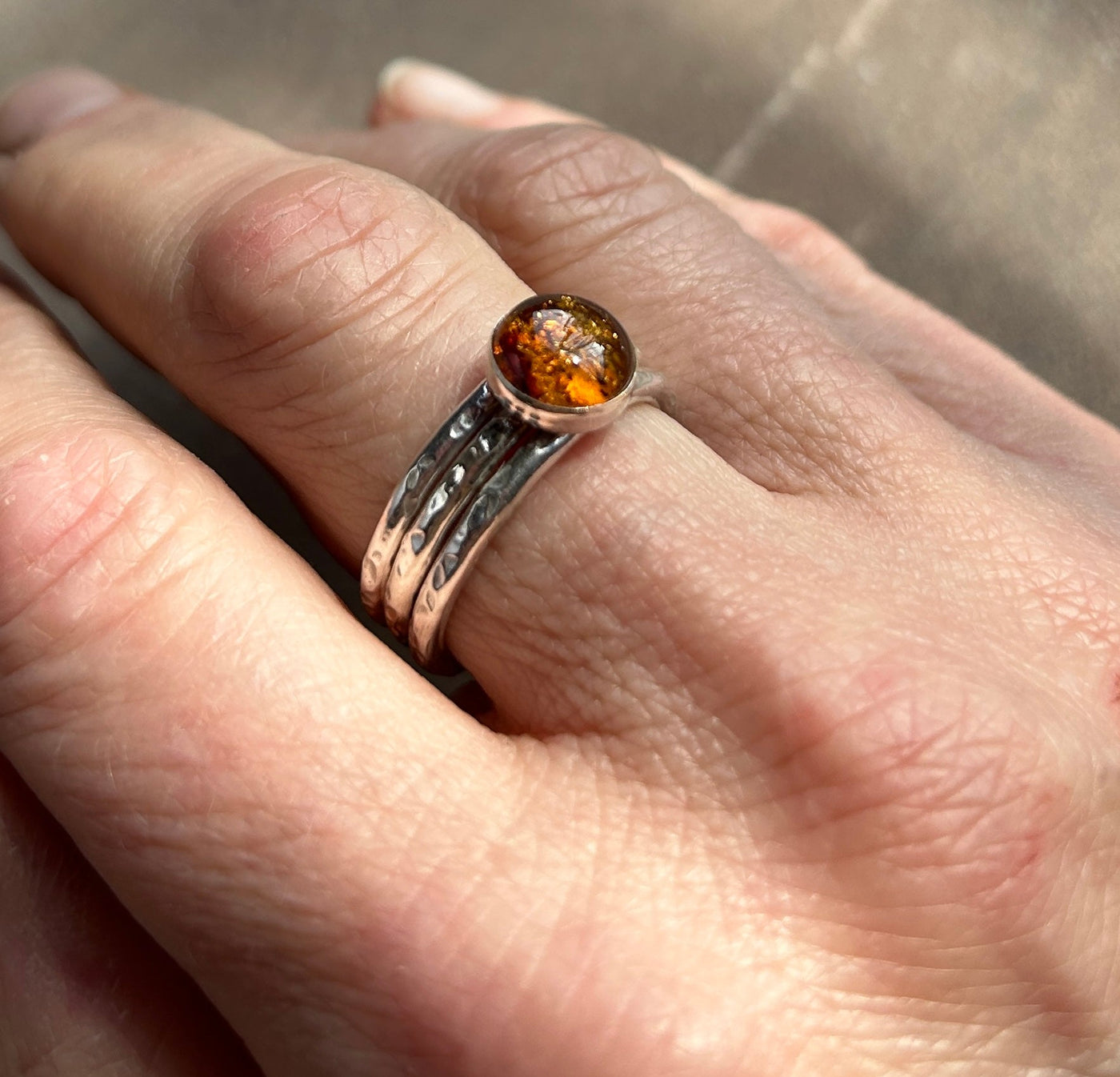 Amber Stacking Ring Bundle - LaVidaLoca Jewellery