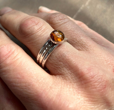 Amber Stacking Ring Bundle - LaVidaLoca Jewellery