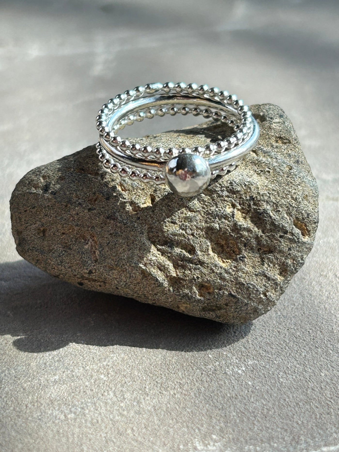 Ball and Beaded Ring Bundle - LaVidaLoca Jewellery