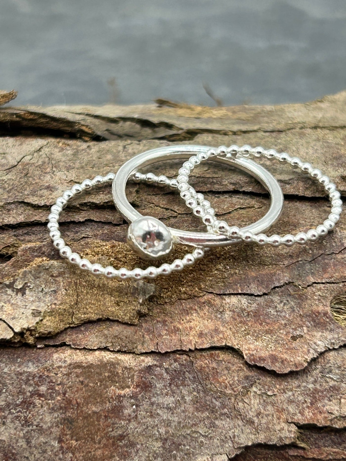 Ball and Beaded Ring Bundle - LaVidaLoca Jewellery