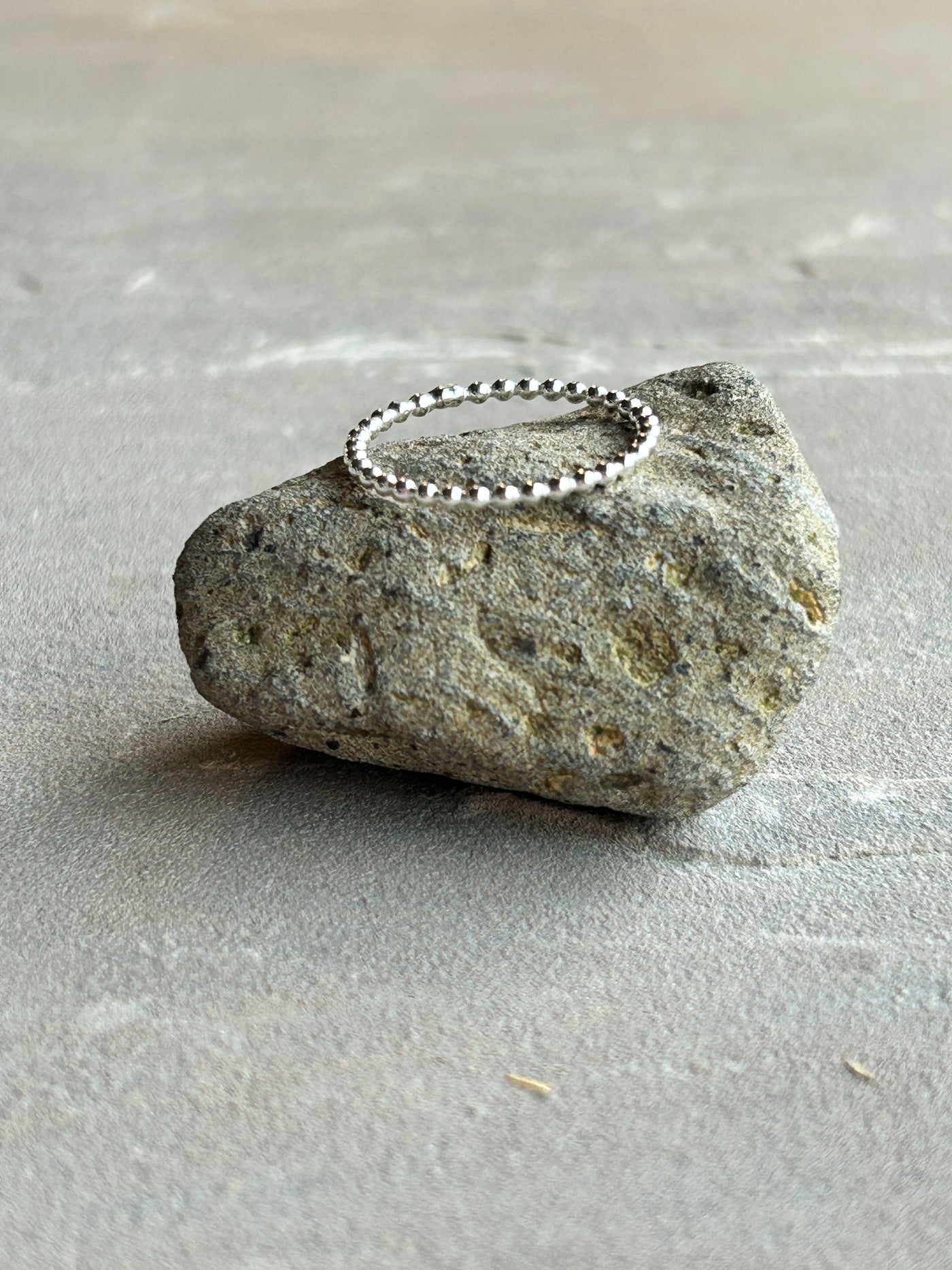 Beaded stacking ring