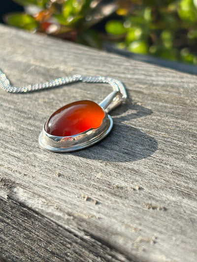 Carnelian Pendant - LaVidaLoca Jewellery