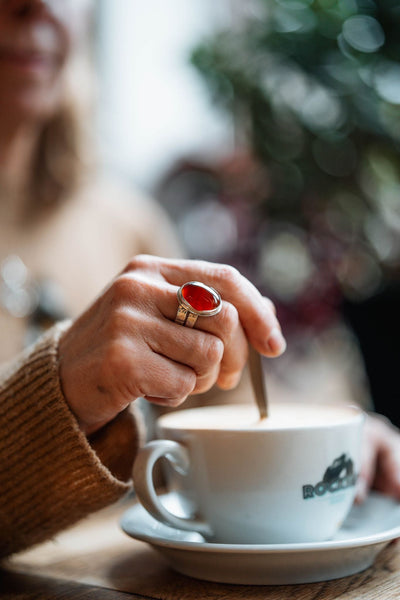 Carnelian Statement ring bundle - LaVidaLoca Jewellery
