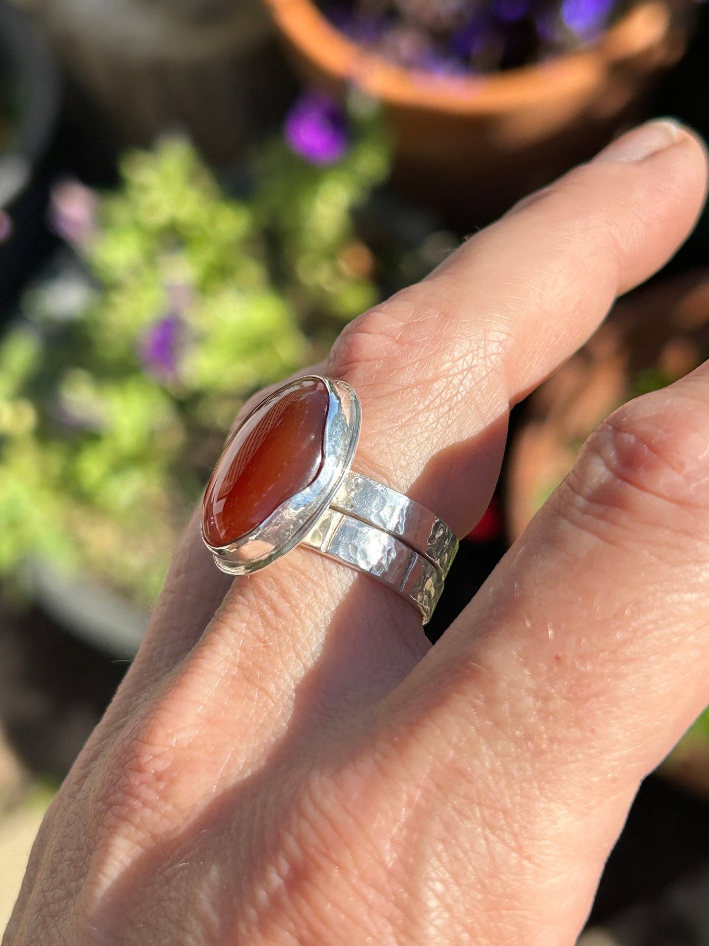 Carnelian Statement ring bundle - LaVidaLoca Jewellery