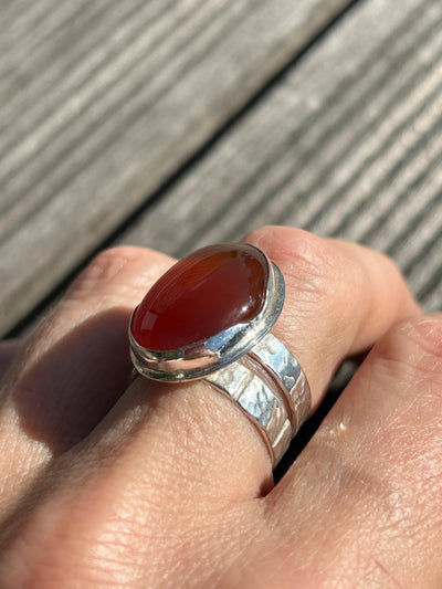 Carnelian Statement ring bundle - LaVidaLoca Jewellery