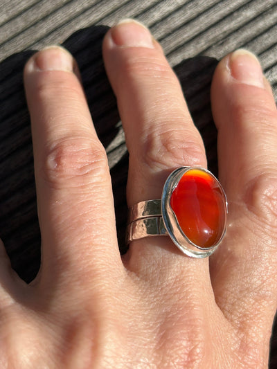 Carnelian Statement ring bundle - LaVidaLoca Jewellery