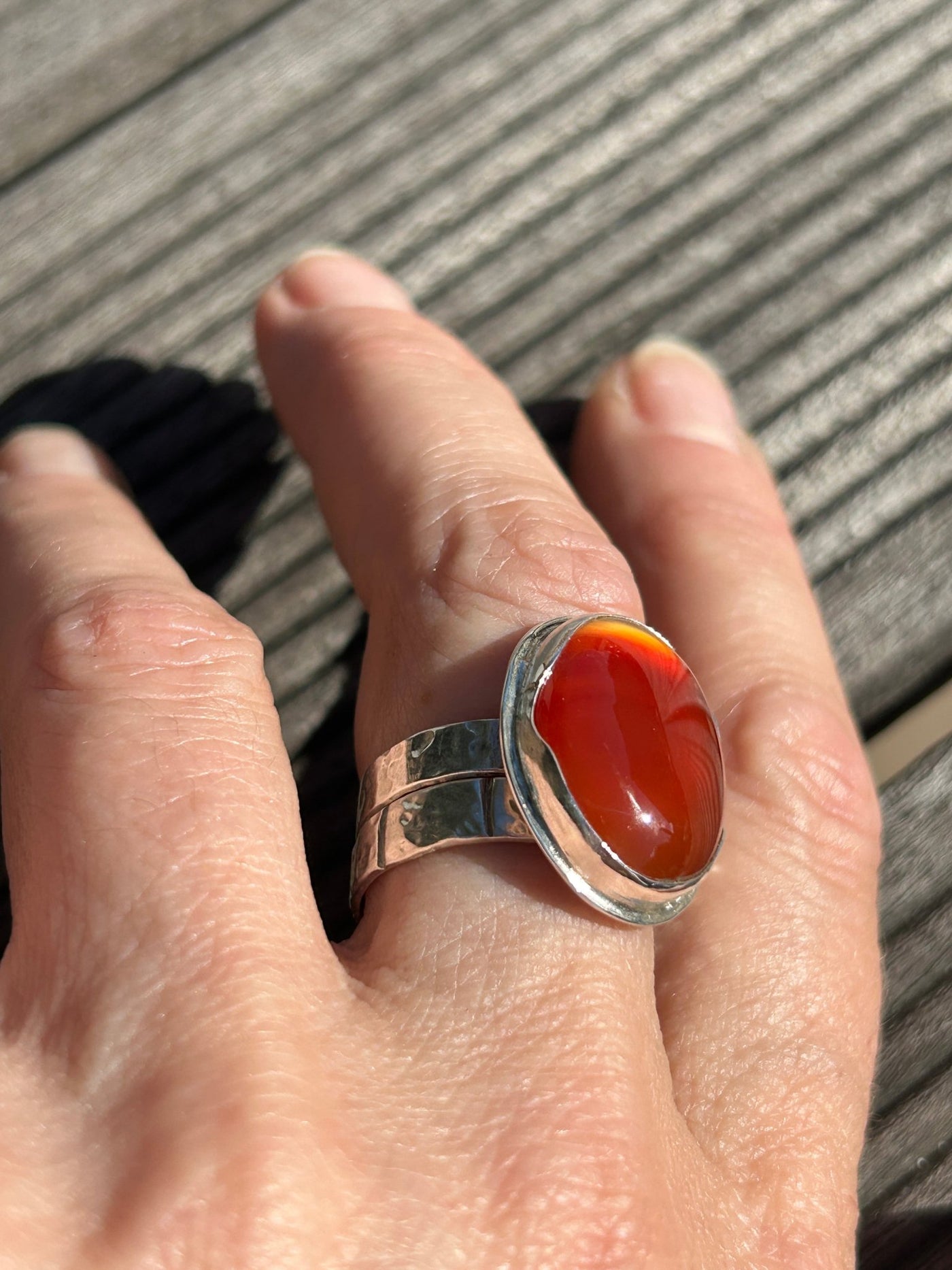 Carnelian Statement ring bundle - LaVidaLoca Jewellery