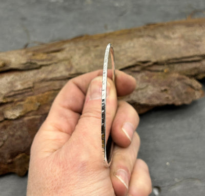 Classic Hammered Bangle - 1.8mm - LaVidaLoca Jewellery
