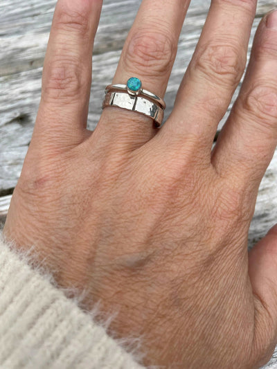 Grooved Silver Band Ring - LaVidaLoca Jewellery