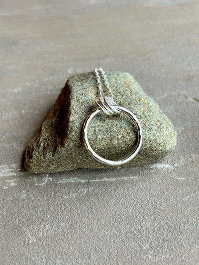 Hammered Ring pendant - LaVidaLoca Jewellery