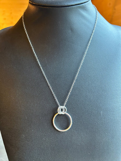 Hammered Ring pendant - LaVidaLoca Jewellery