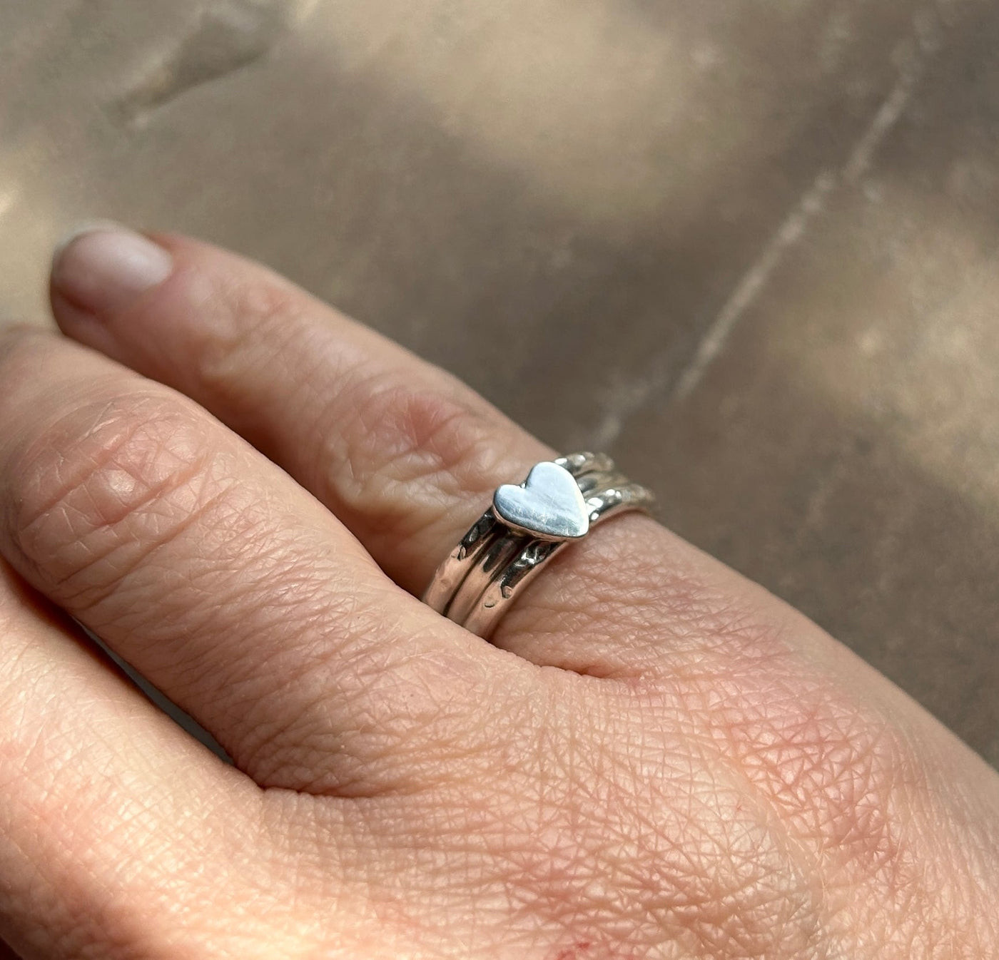 Heart Stacking Ring Bundle - LaVidaLoca Jewellery