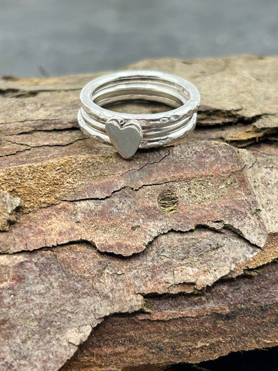 Heart Stacking Ring Bundle - LaVidaLoca Jewellery