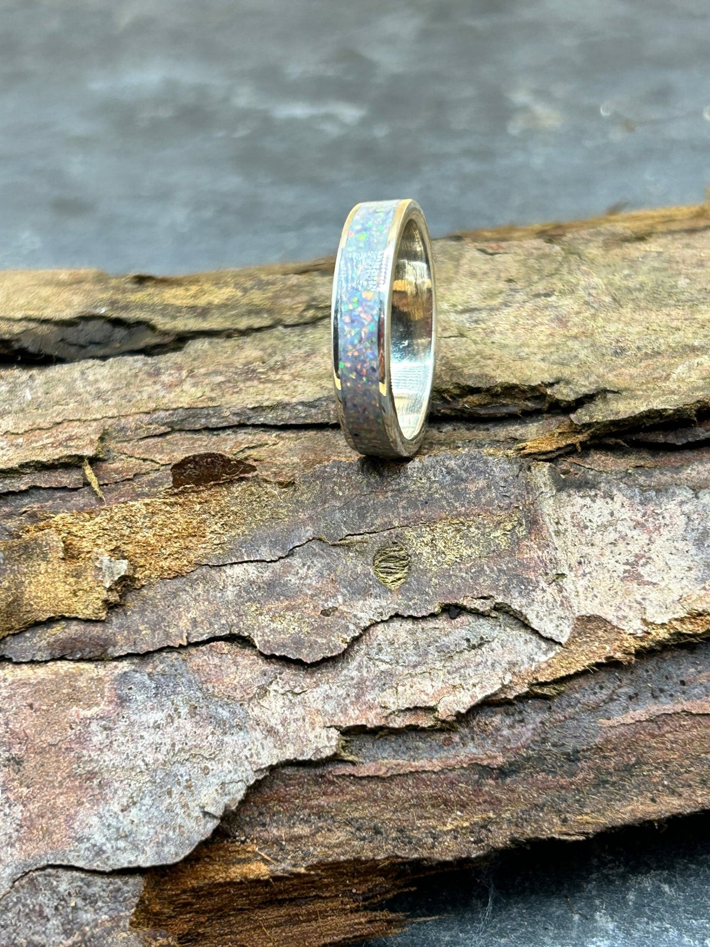 Inlay band ring - 5mm - LaVidaLoca Jewellery