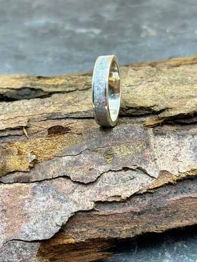 Inlay band ring - 5mm - LaVidaLoca Jewellery