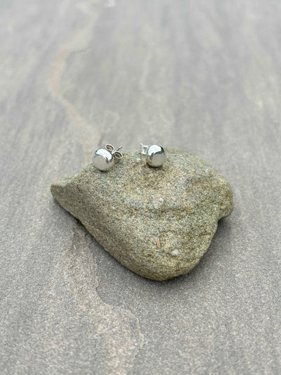 Sterling Silver Stud earrings shown on a stone - LaVidaLoca Jewellery