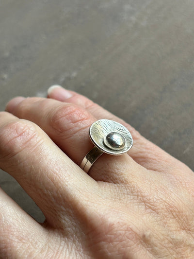 Lily pad stacking ring - LaVidaLoca Jewellery