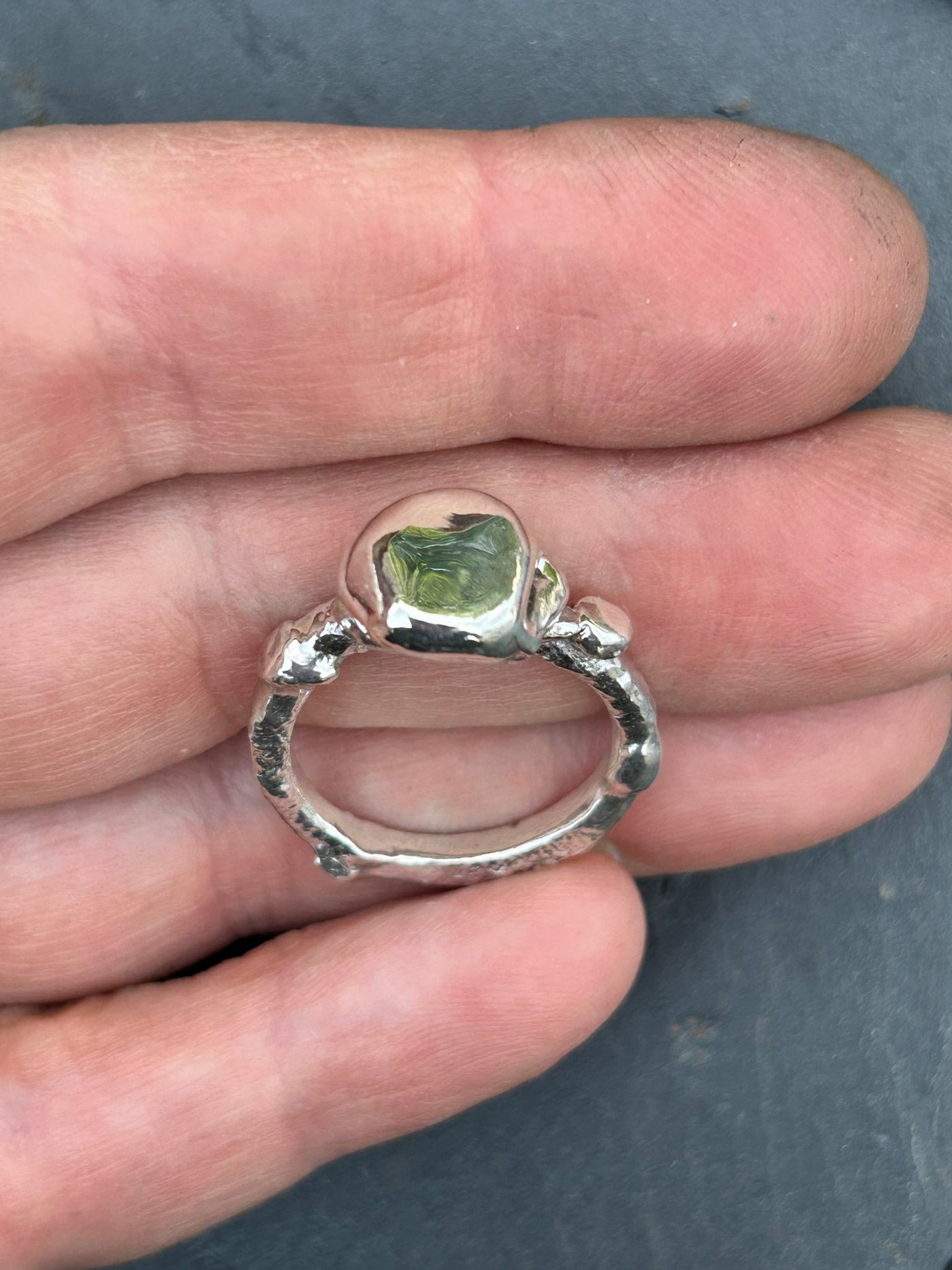 Molten Nugget of Silver Ring - LaVidaLoca Jewellery