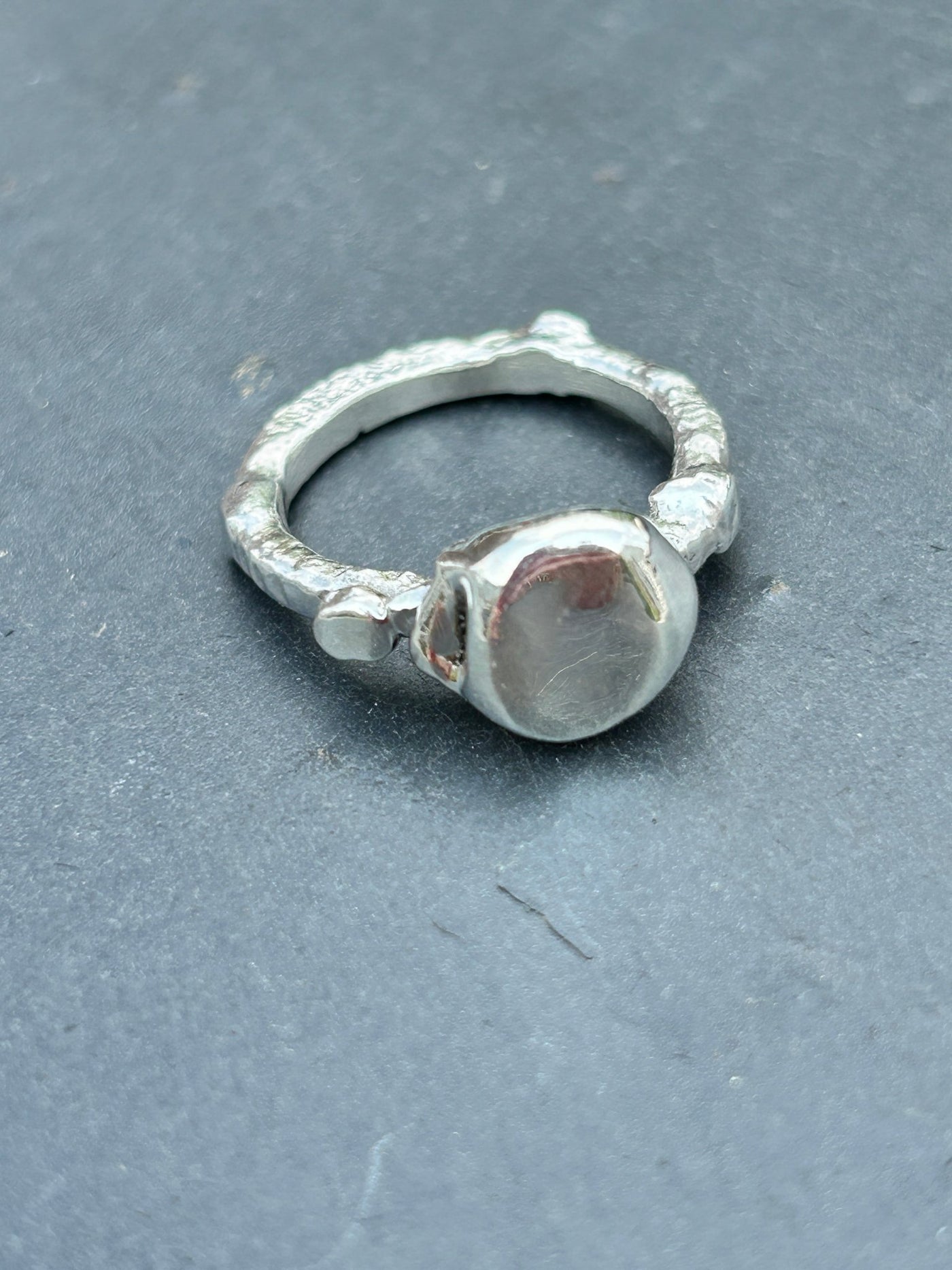 Molten Nugget of Silver Ring - LaVidaLoca Jewellery