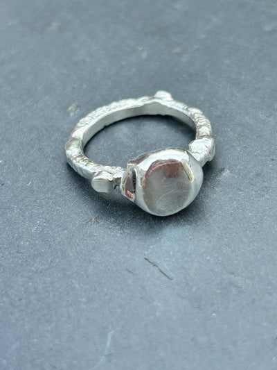 Molten Nugget of Silver Ring - LaVidaLoca Jewellery