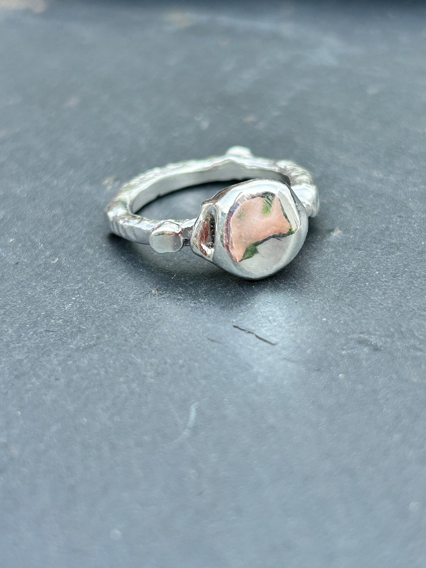 Molten Nugget of Silver Ring - LaVidaLoca Jewellery