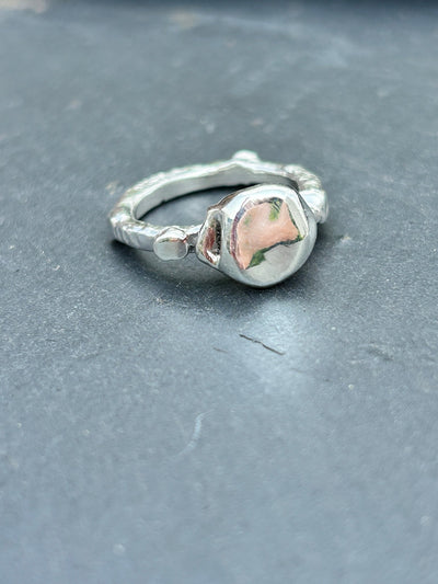 Molten Nugget of Silver Ring - LaVidaLoca Jewellery
