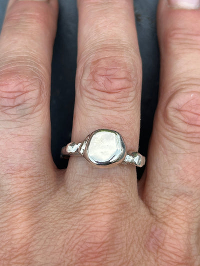 Molten Nugget of Silver Ring - LaVidaLoca Jewellery