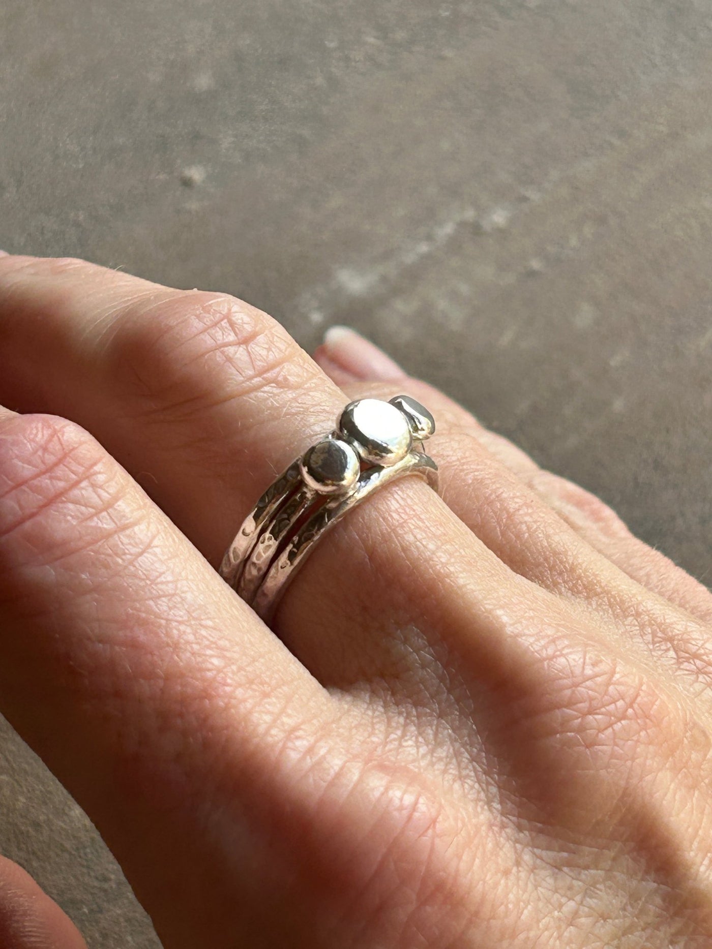Pebble stacking ring - LaVidaLoca Jewellery