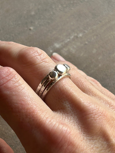 Pebble stacking ring - LaVidaLoca Jewellery