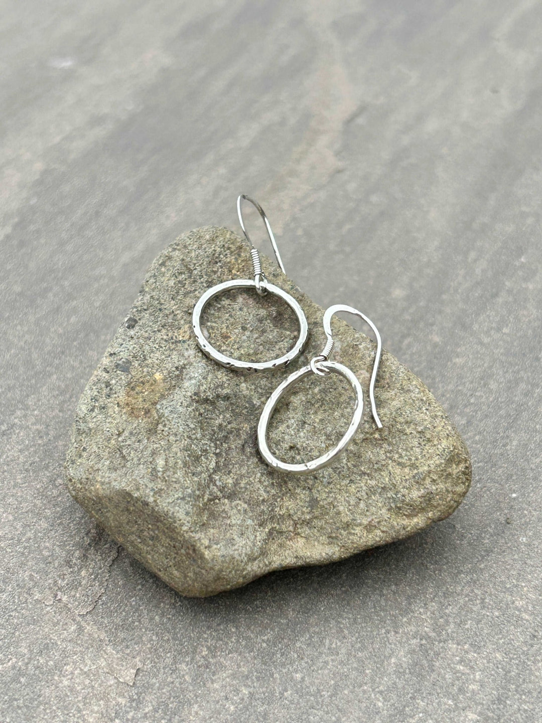 Handmade Sterling Silver Single Ring Earrings – LaVidaLoca Jewellery