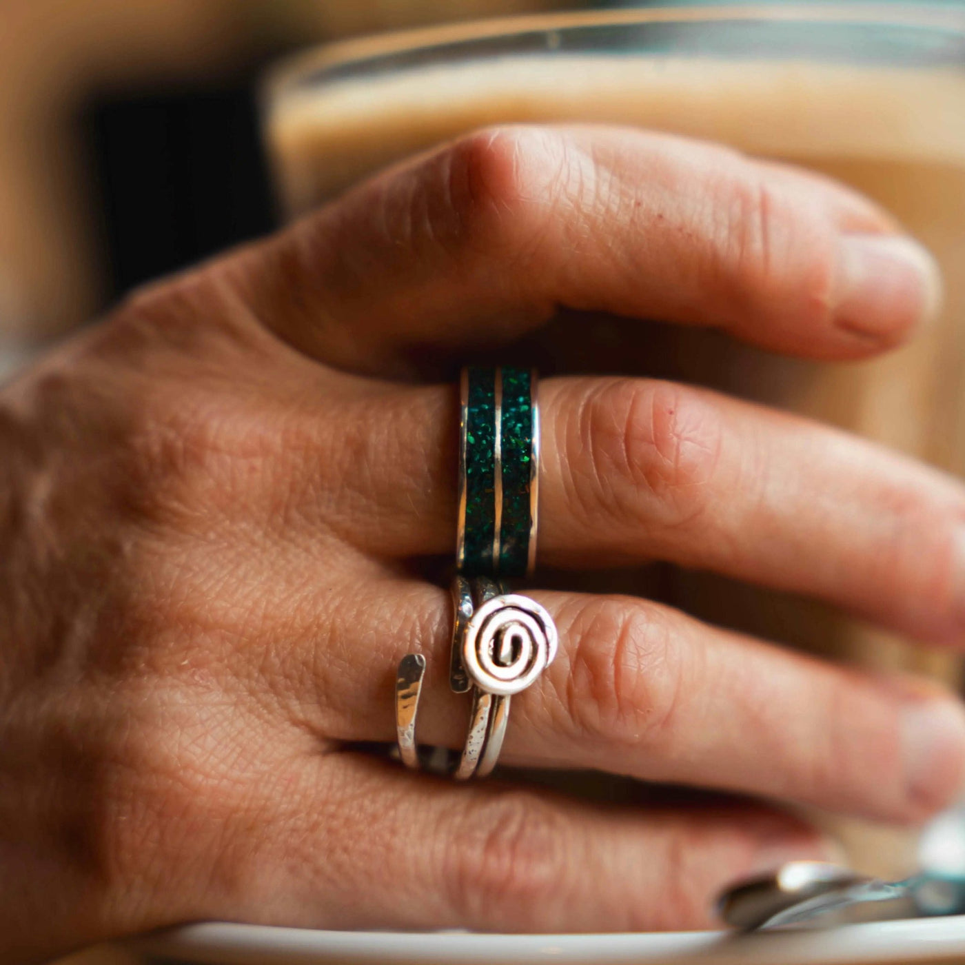 Spiral stacking ring - LaVidaLoca Jewellery