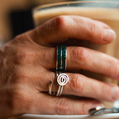 Spiral stacking ring - LaVidaLoca Jewellery