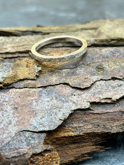 Stacking band ring - Square Cut - LaVidaLoca Jewellery