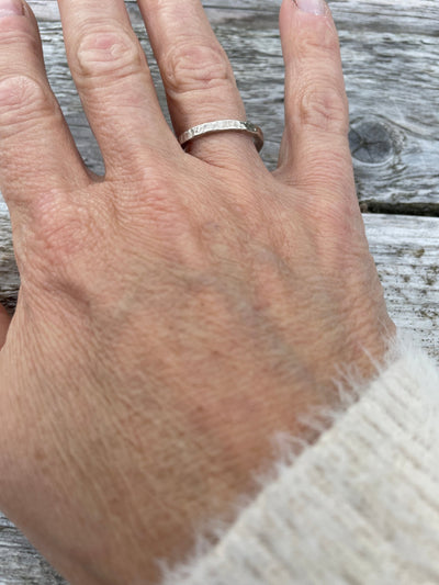 Stacking band ring - Square Cut - LaVidaLoca Jewellery