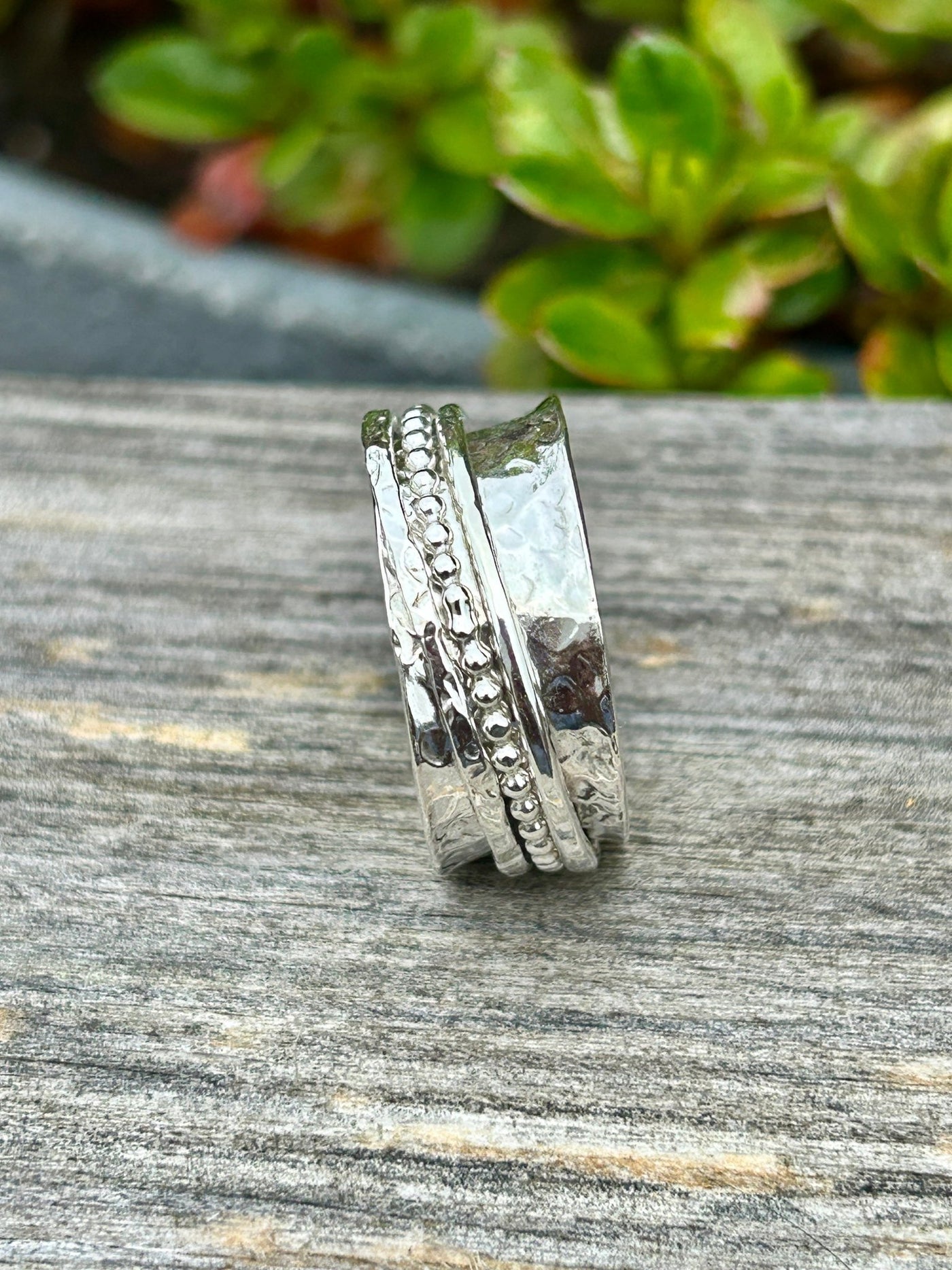 Sterling Silver Spinner ring - Three spinners - LaVidaLoca Jewellery