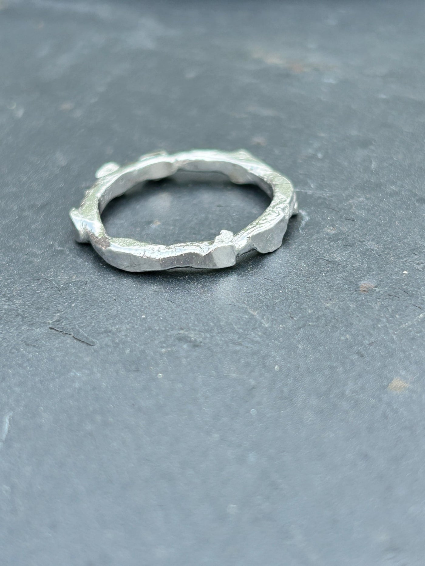 Textured Molten Stacking Ring - LaVidaLoca Jewellery