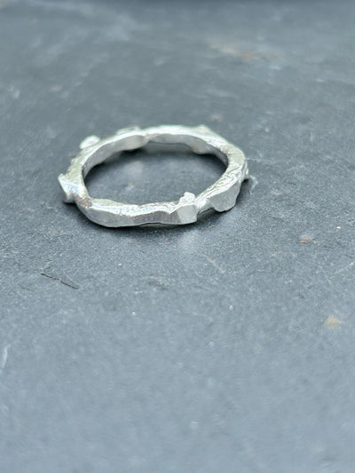 Textured Molten Stacking Ring - LaVidaLoca Jewellery